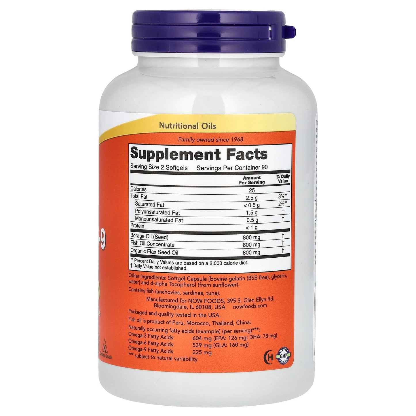 NOW Foods, Super Omega 3-6-9, 180 Softgels - Image 2