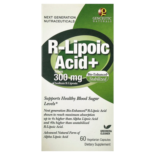 R-Lipoic Acid+ by Genceutic Naturals: Boost Healthy Blood Sugar Levels - Image 1