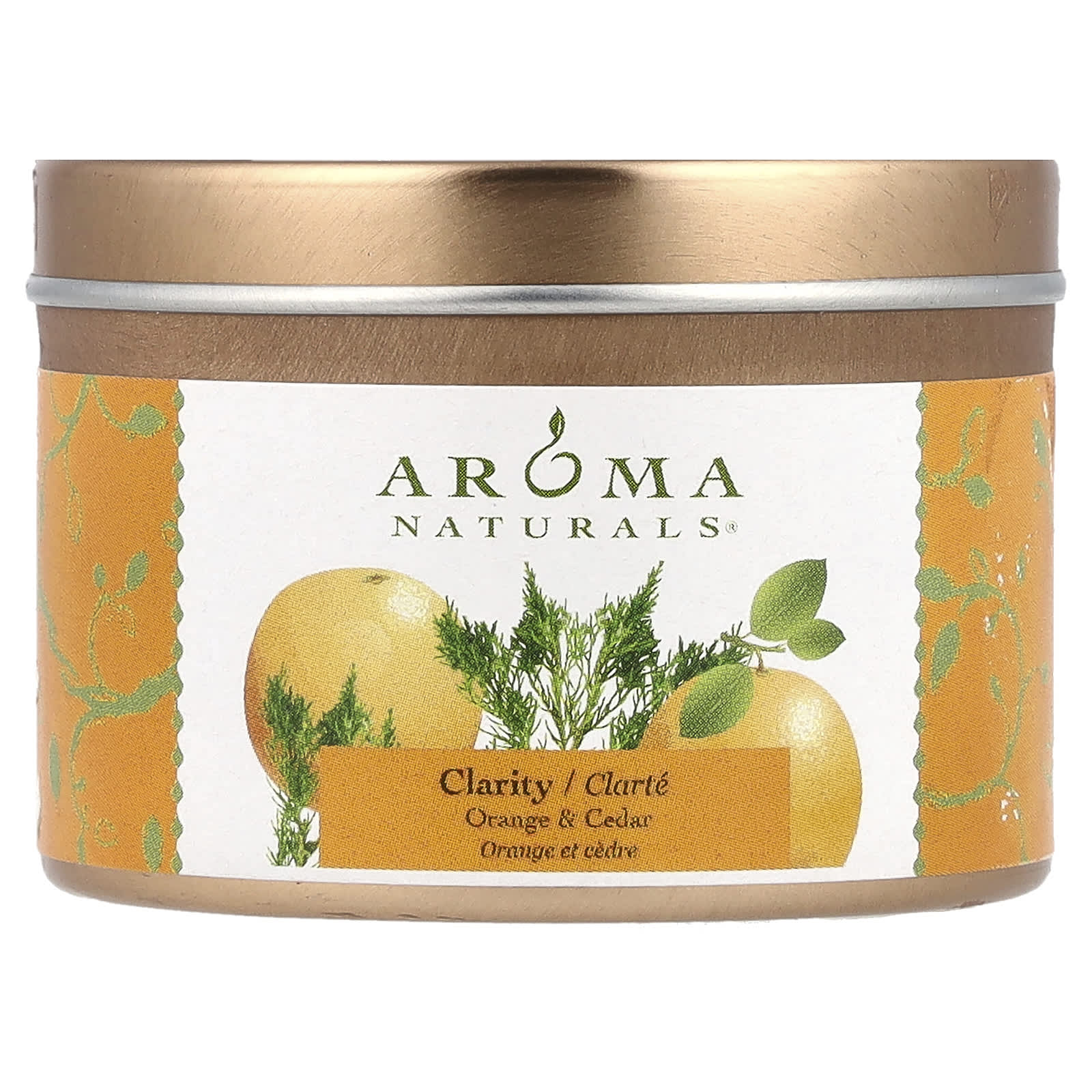 Travel Soy Wax Candle - Clarity Orange & Cedar Aromatherapy - Image 1