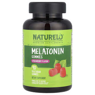 Sleep Better Tonight with NATURELO Melatonin Gummies - 90 Strawberry Gummies, 2.