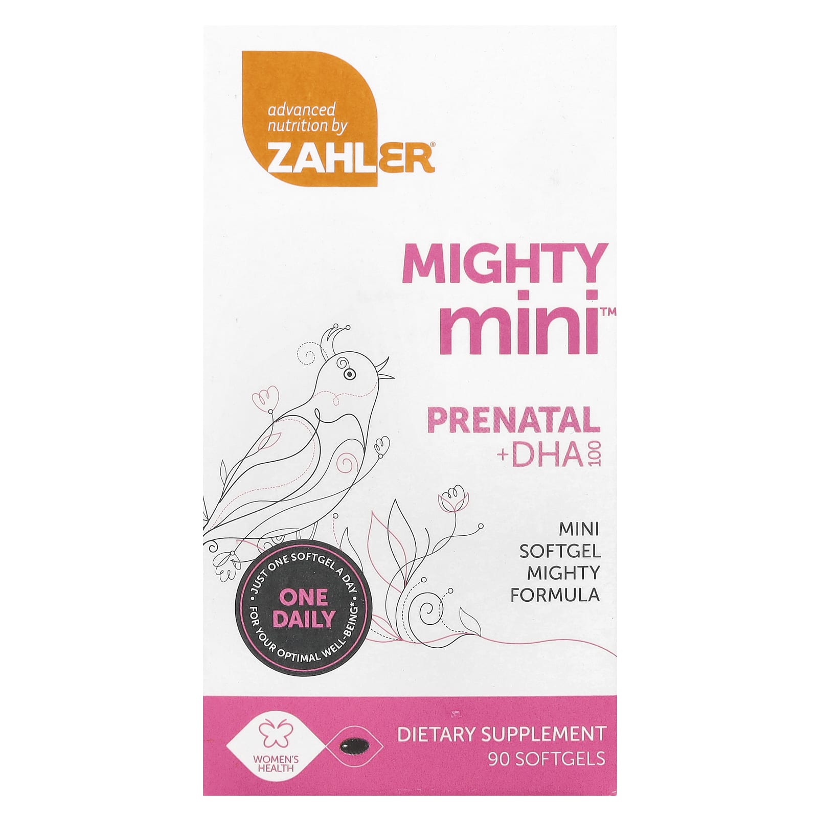 Zahler, Mighty Mini™ Prenatal + DHA, 90 Softgels - Image 1