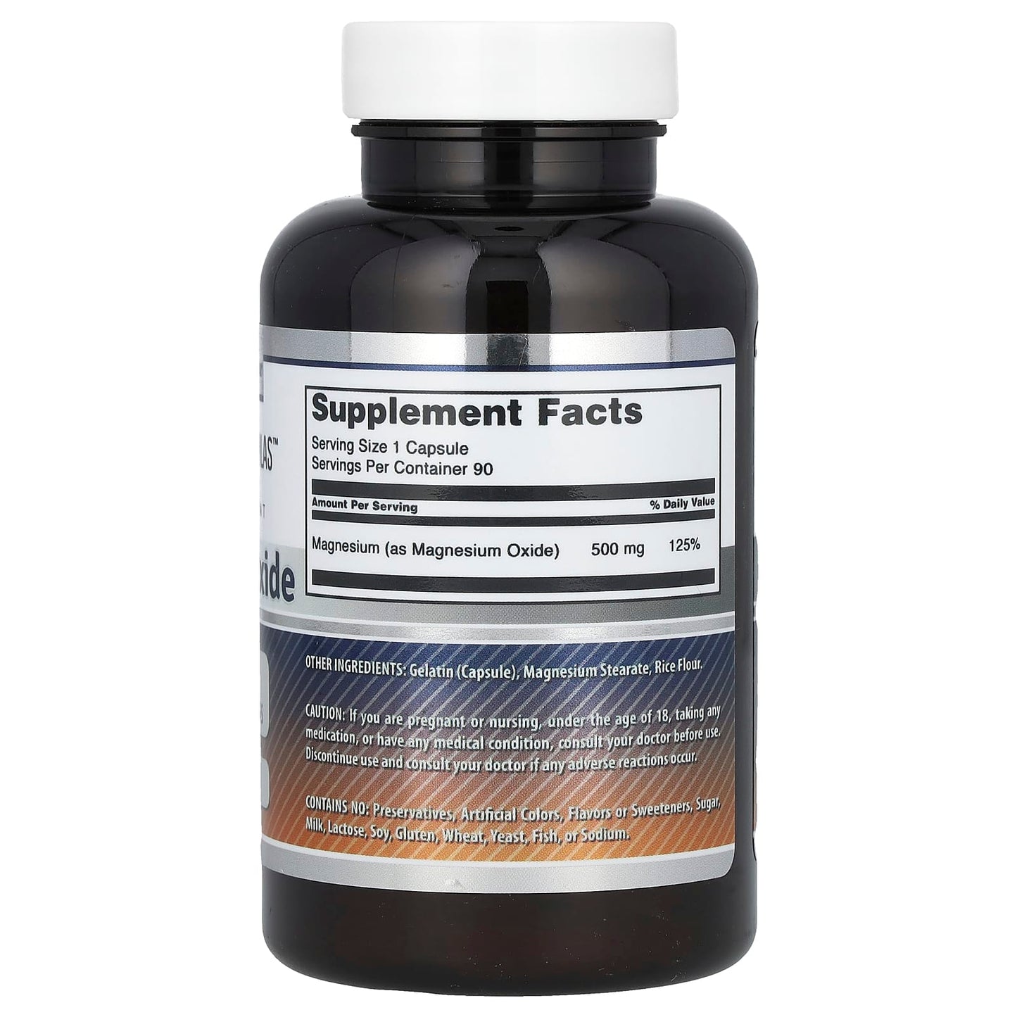 Magnesium Oxide Supplement - 500mg, 90 Capsules, Healthy Living - Image 2
