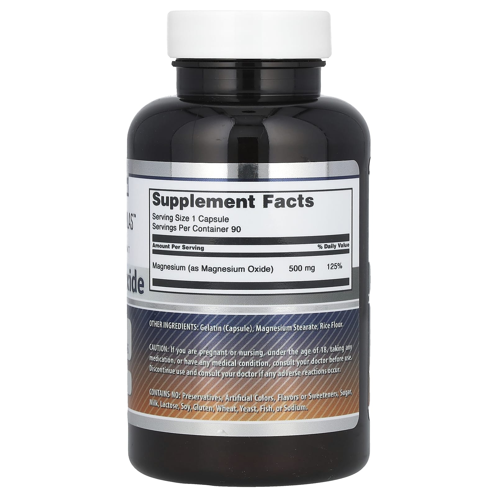 Magnesium Oxide Supplement - 500mg, 90 Capsules, Healthy Living - Image 2