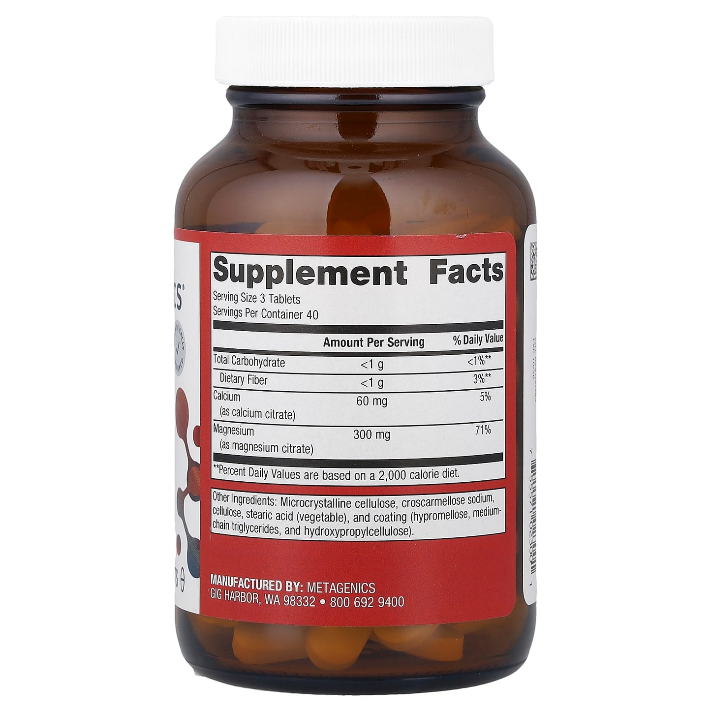 Metagenics, Magnesium Citrate, 120 Tablets - Image 2