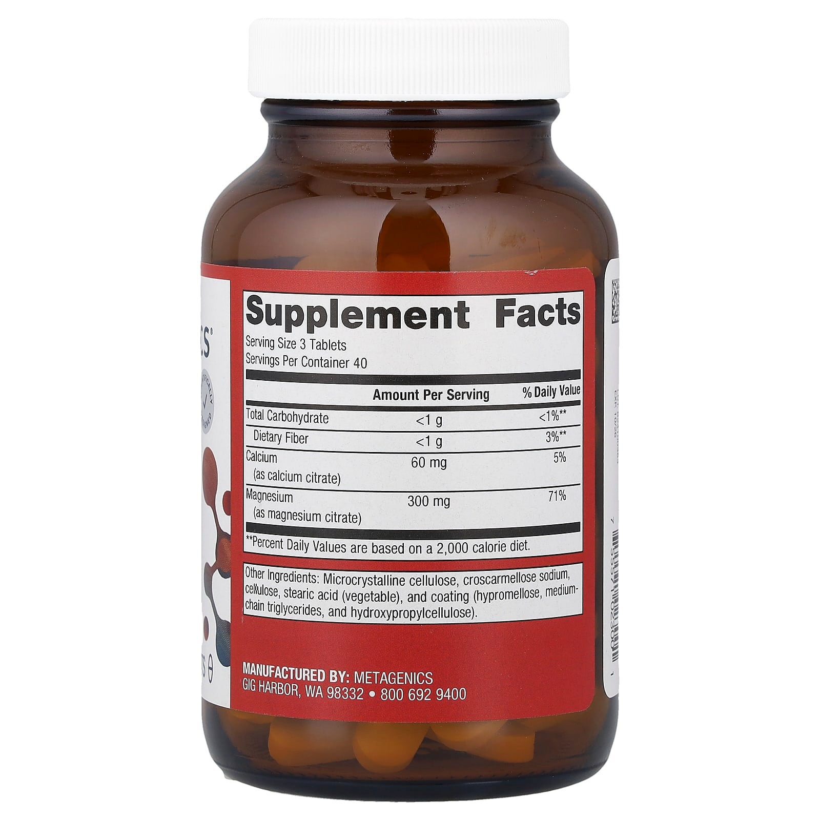 Metagenics, Magnesium Citrate, 120 Tablets - Image 2