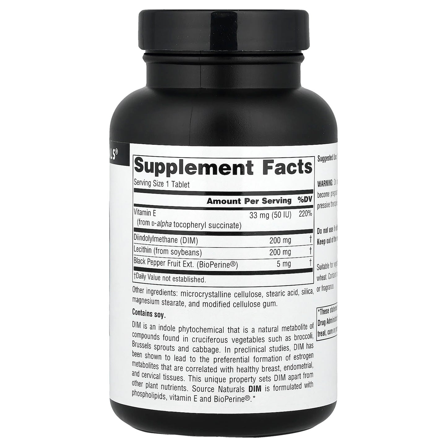 Source Naturals, DIM, 60 Tablets - Image 2