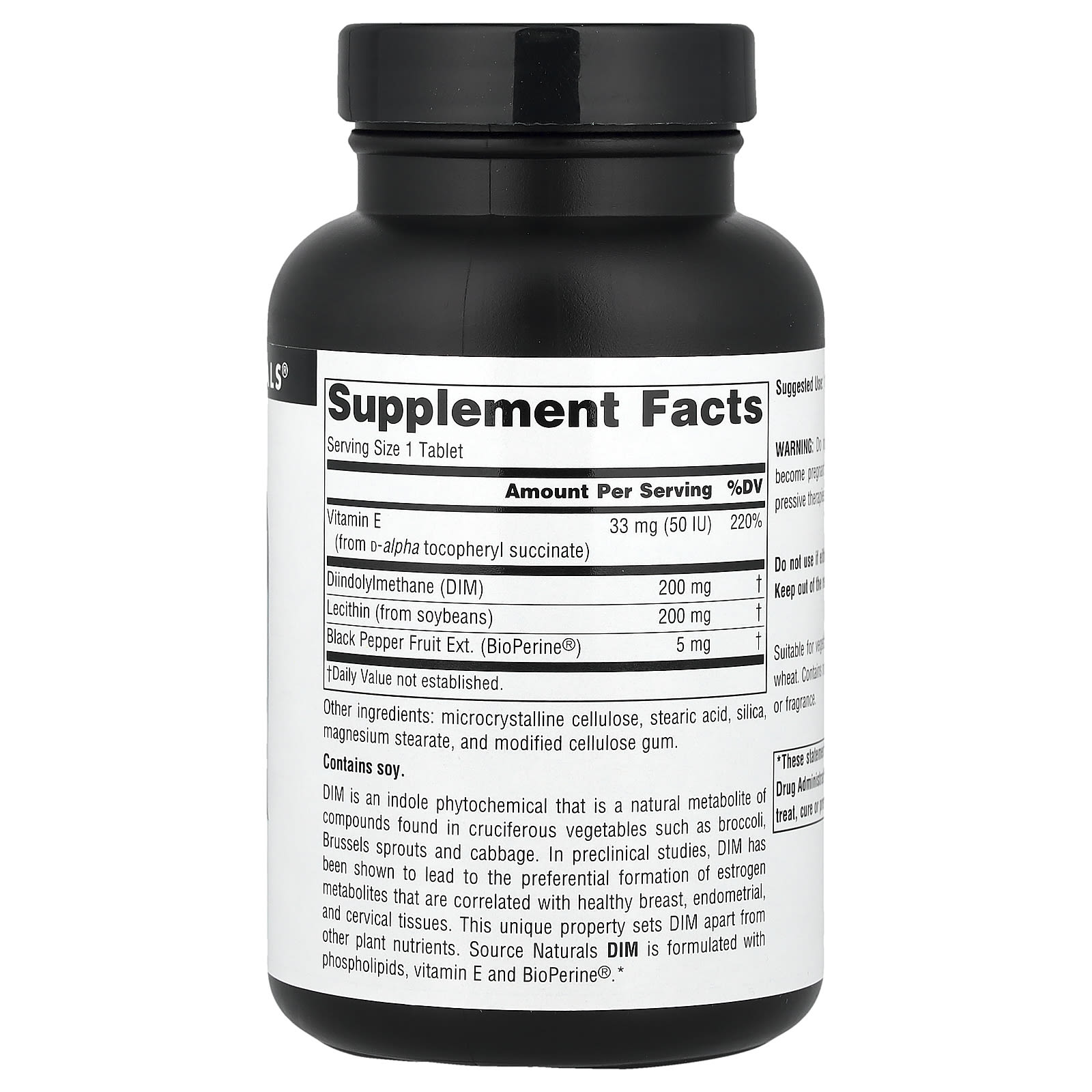 Source Naturals, DIM, 60 Tablets - Image 2