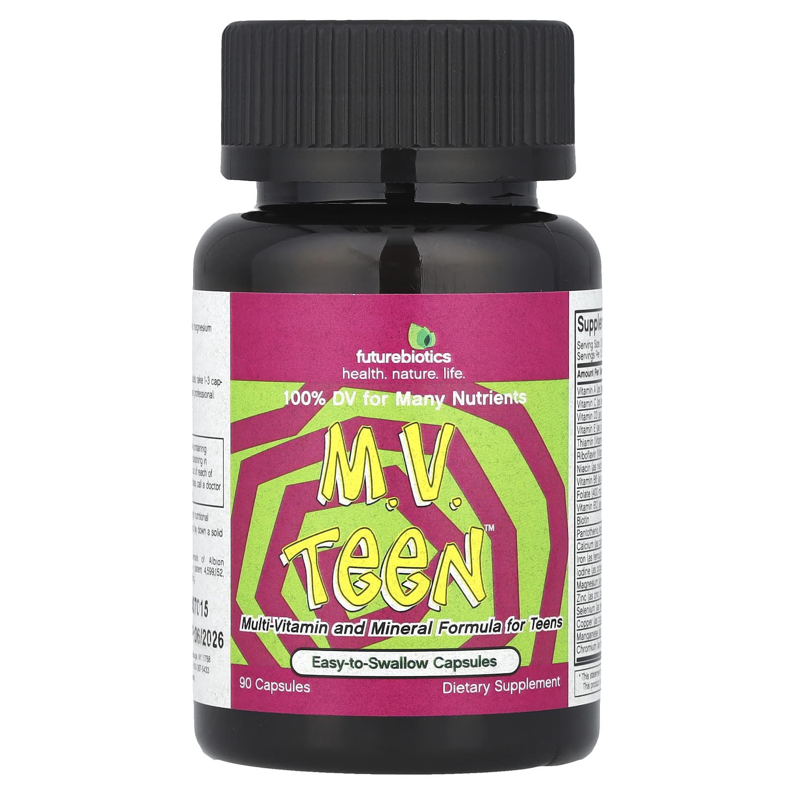 Futurebiotics M.V. Teen Multi-Vitamin & Mineral Formula - 90 Capsules - Image 1