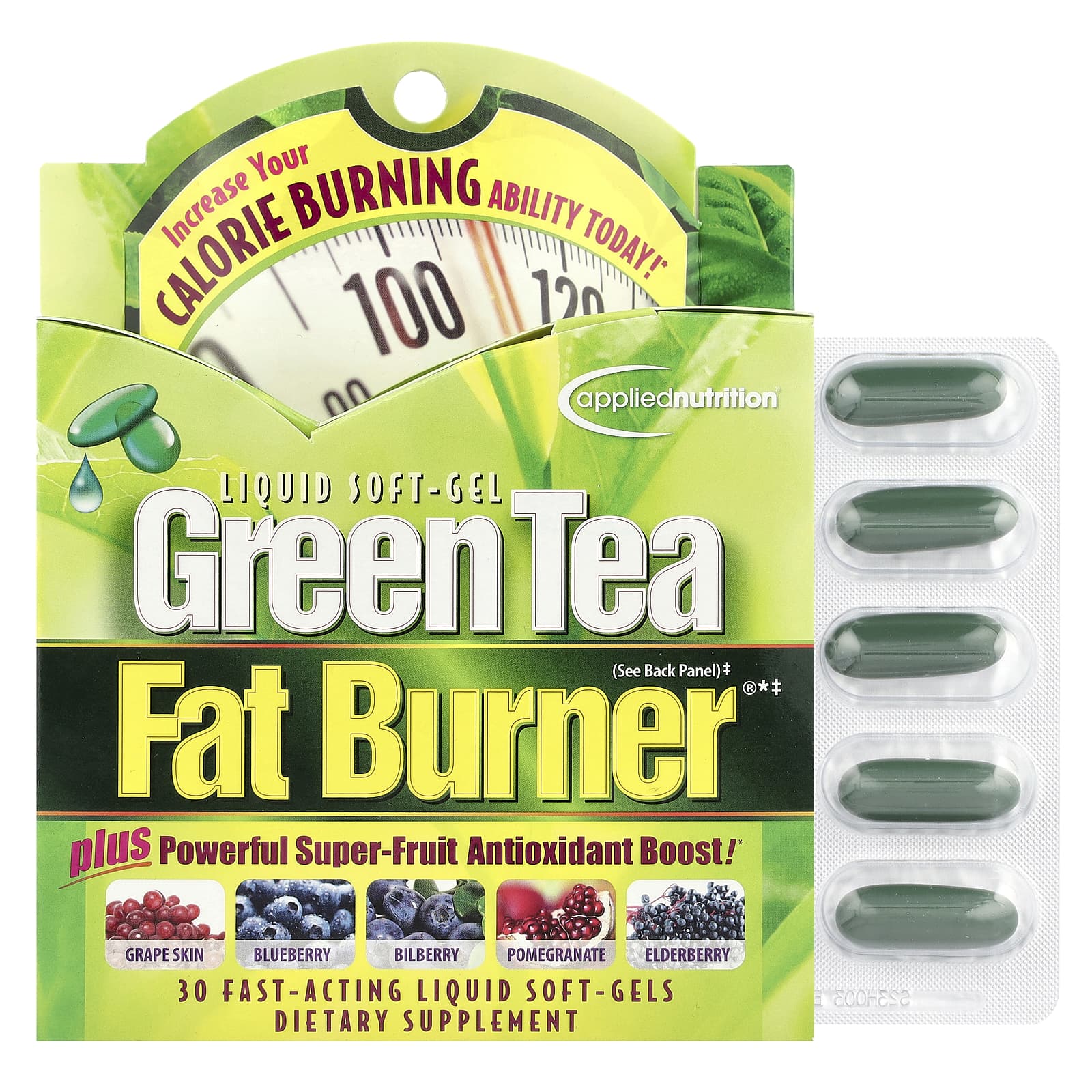 Green Tea Fat Burner Liquid Soft-Gels for Weight Loss - 30ct - Image 1