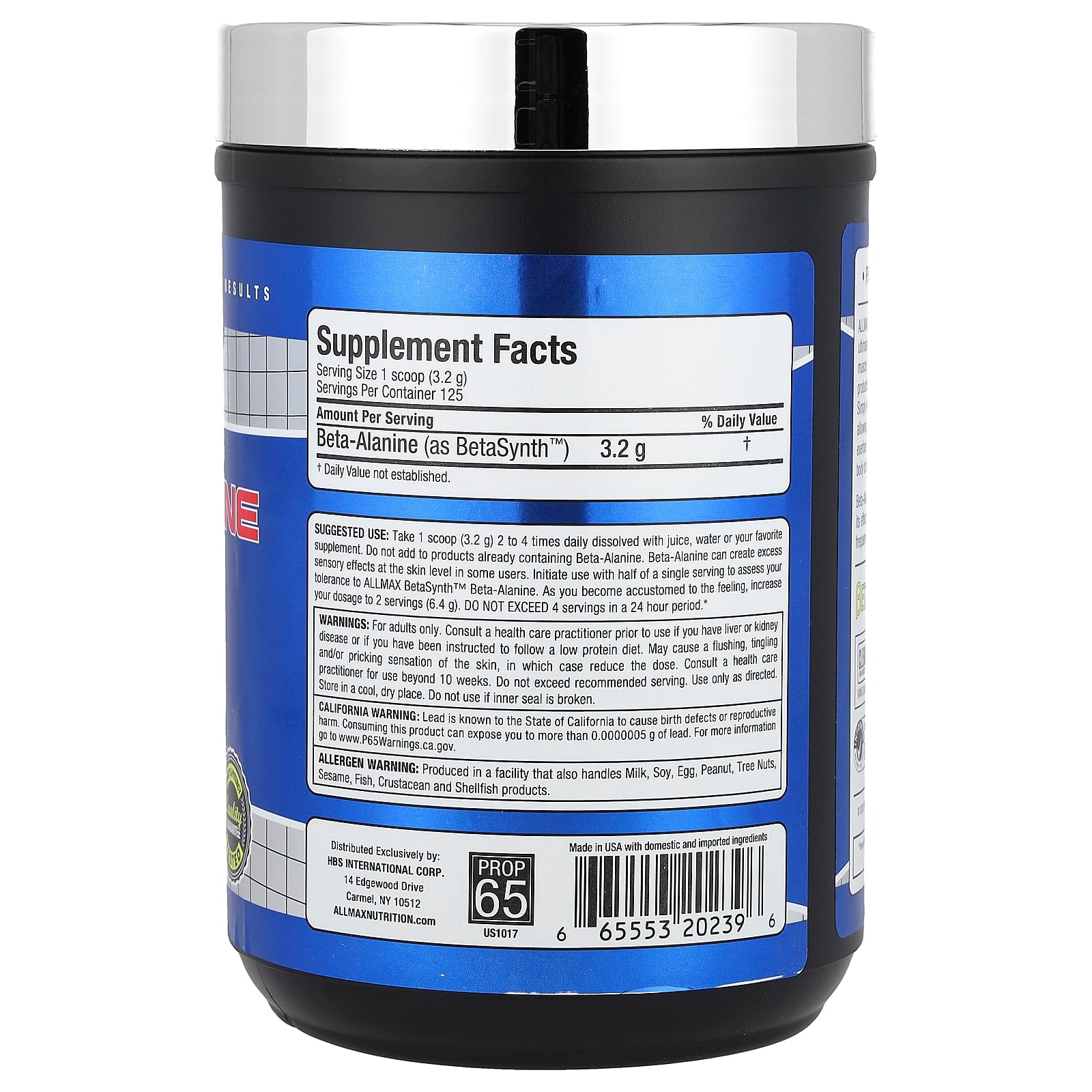 Boost Muscular Endurance with ALLMAX Beta-Alanine Supplement - Image 2