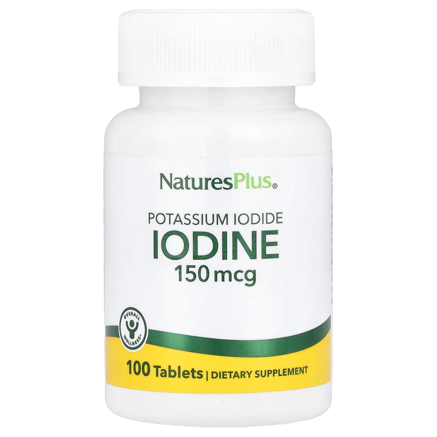 NaturesPlus, Iodine, Potassium Iodide, 150 mcg, 100 Tablets - Image 1