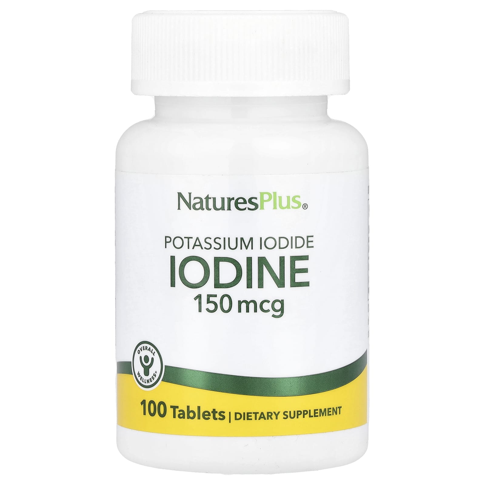 NaturesPlus, Iodine, Potassium Iodide, 150 mcg, 100 Tablets - Image 1