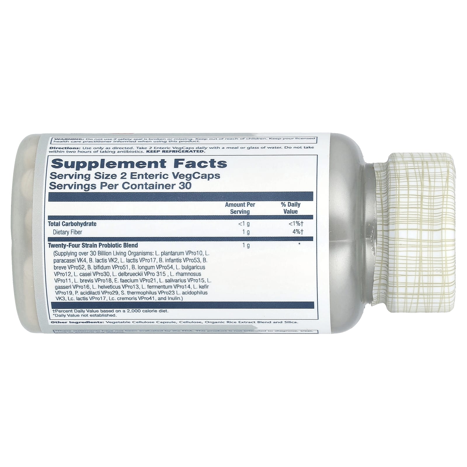 Solaray, Super Multidophilus Probiotic , 30 Billion CFU, 60 VegCaps (15 Billion CFU per Capsule) - Image 2