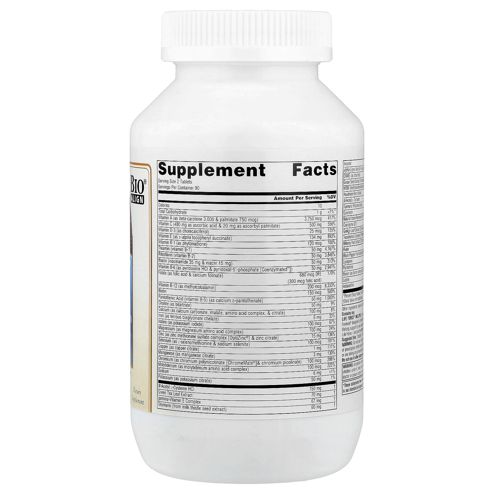 Source Naturals, Life Force® Multiple, 180 Tablets - Image 2