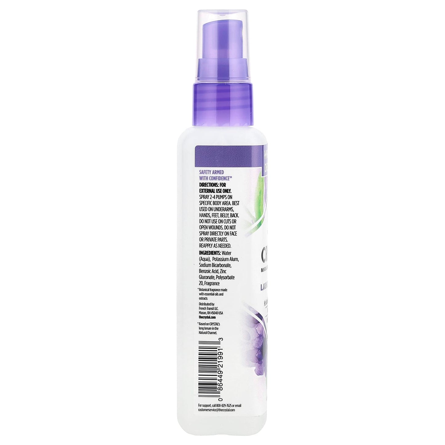 Natural Deodorant Spray with Lavender & White Tea - 4 fl oz - Image 2