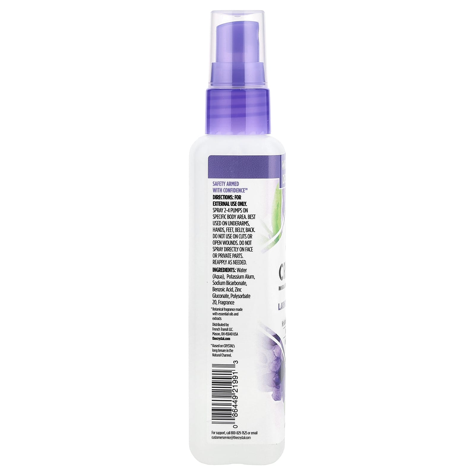 Natural Deodorant Spray with Lavender & White Tea - 4 fl oz - Image 2
