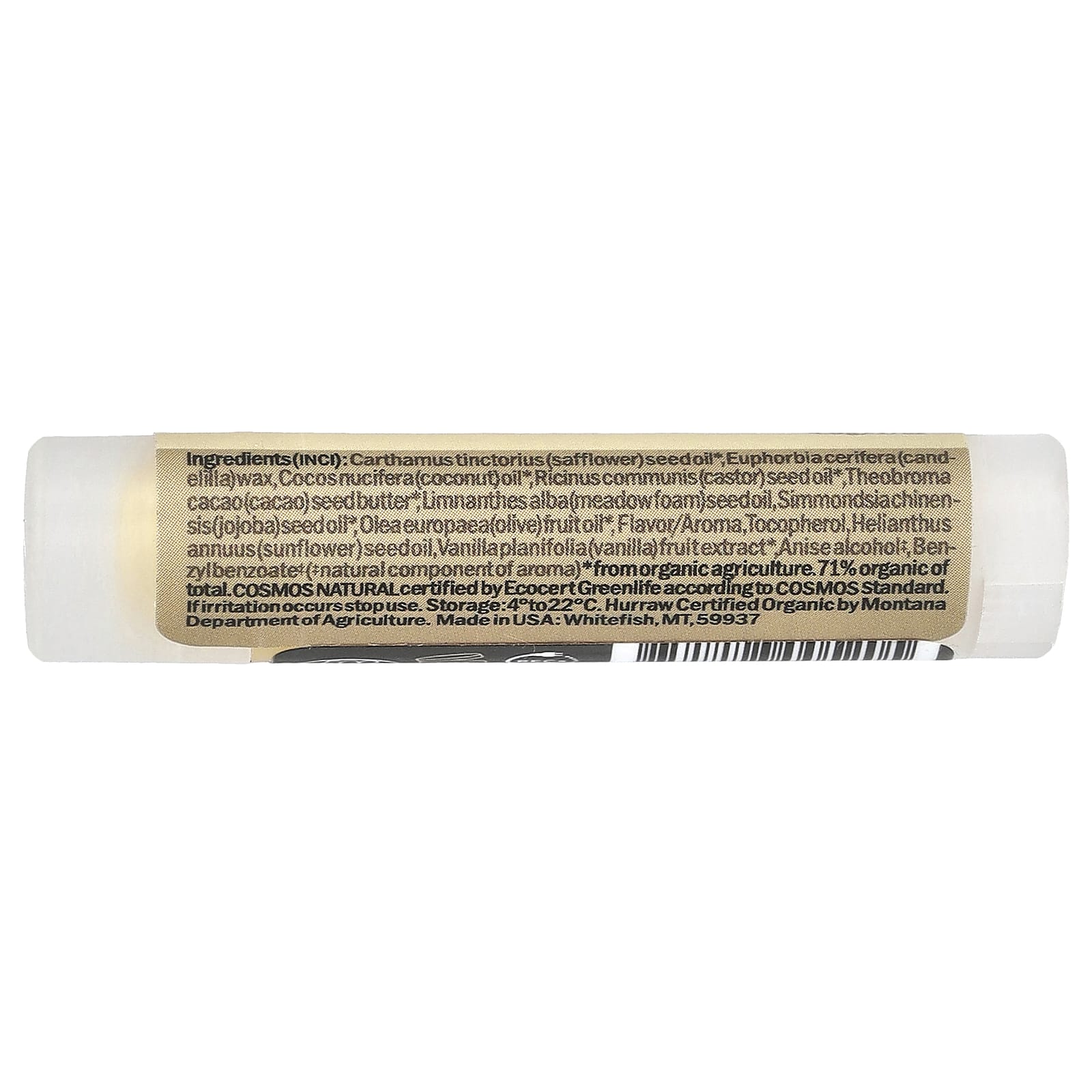 Hurraw! Vanilla Bean Lip Balm for Soft, Natural Moisture - Image 2