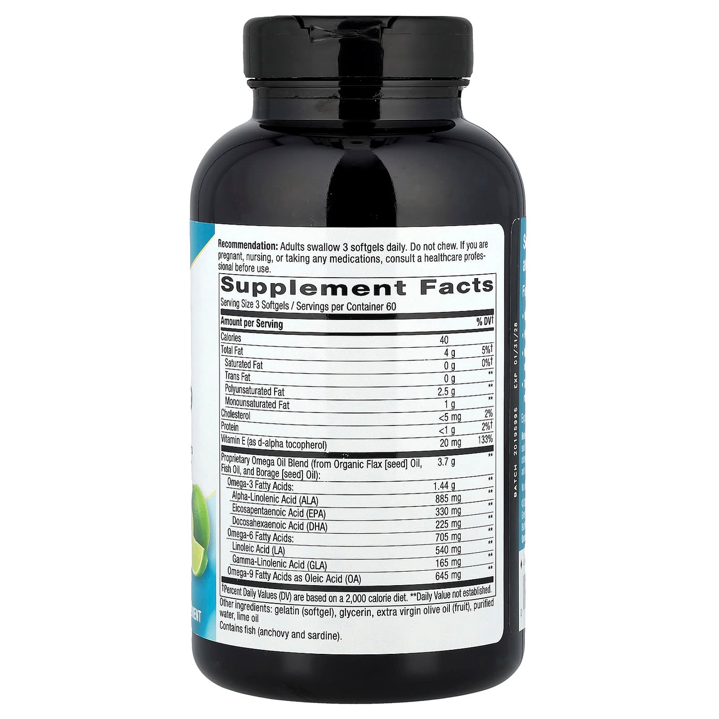 Nature's Way, Mega 3/6/9, Omega Blend, Lime , 180 Softgels - Image 2