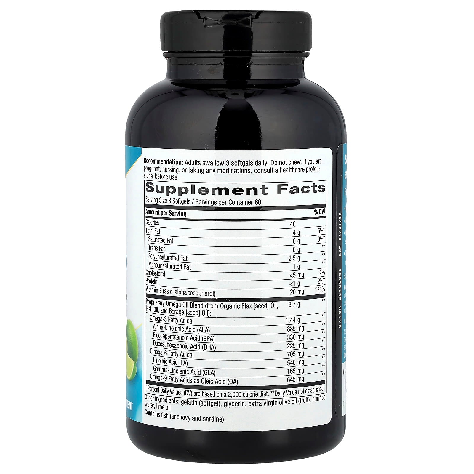 Nature's Way, Mega 3/6/9, Omega Blend, Lime , 180 Softgels - Image 2