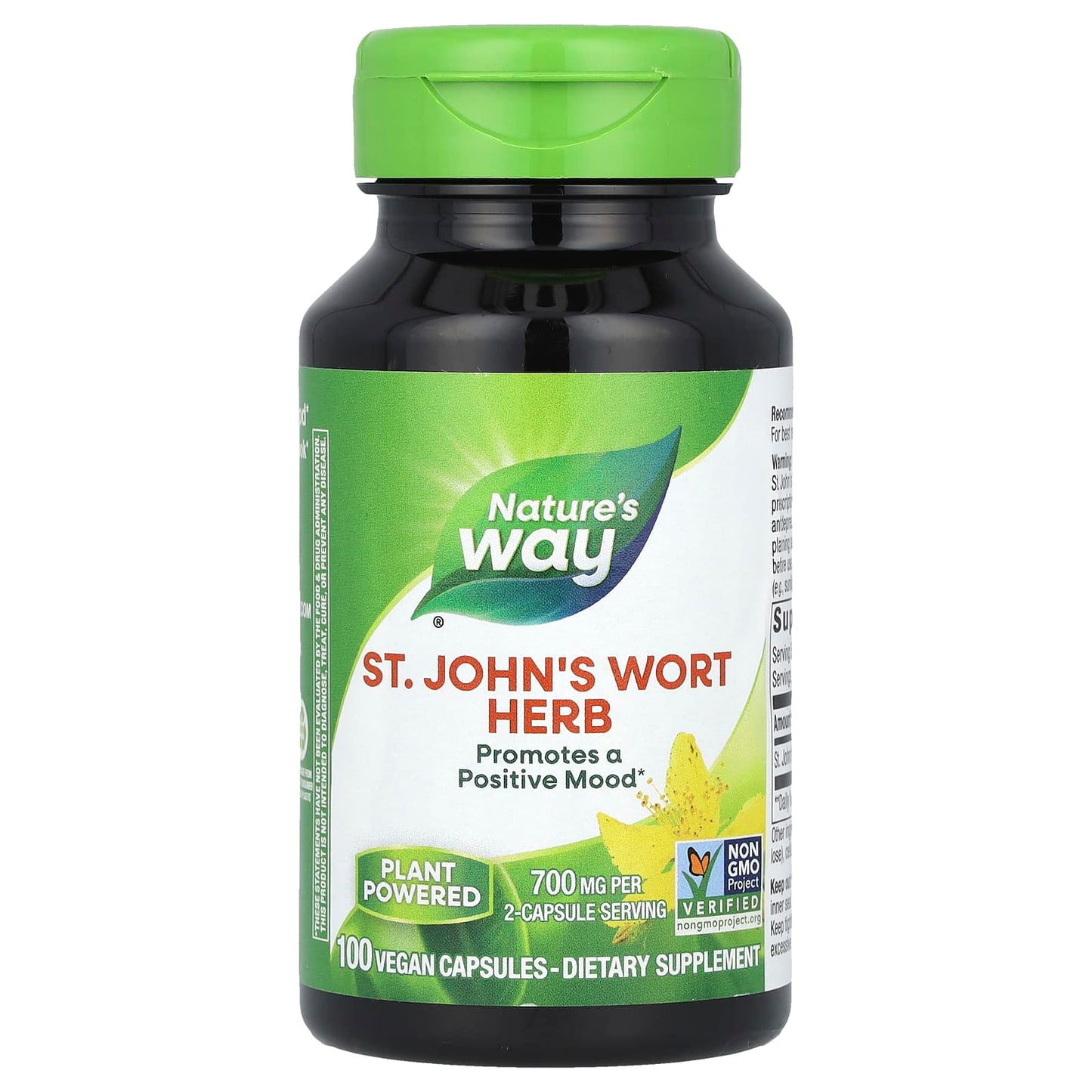 Nature's Way, St. John's Wort Herb, 700 mg, 100 Vegetarian Capsules (350 mg per Capsule) - Image 1