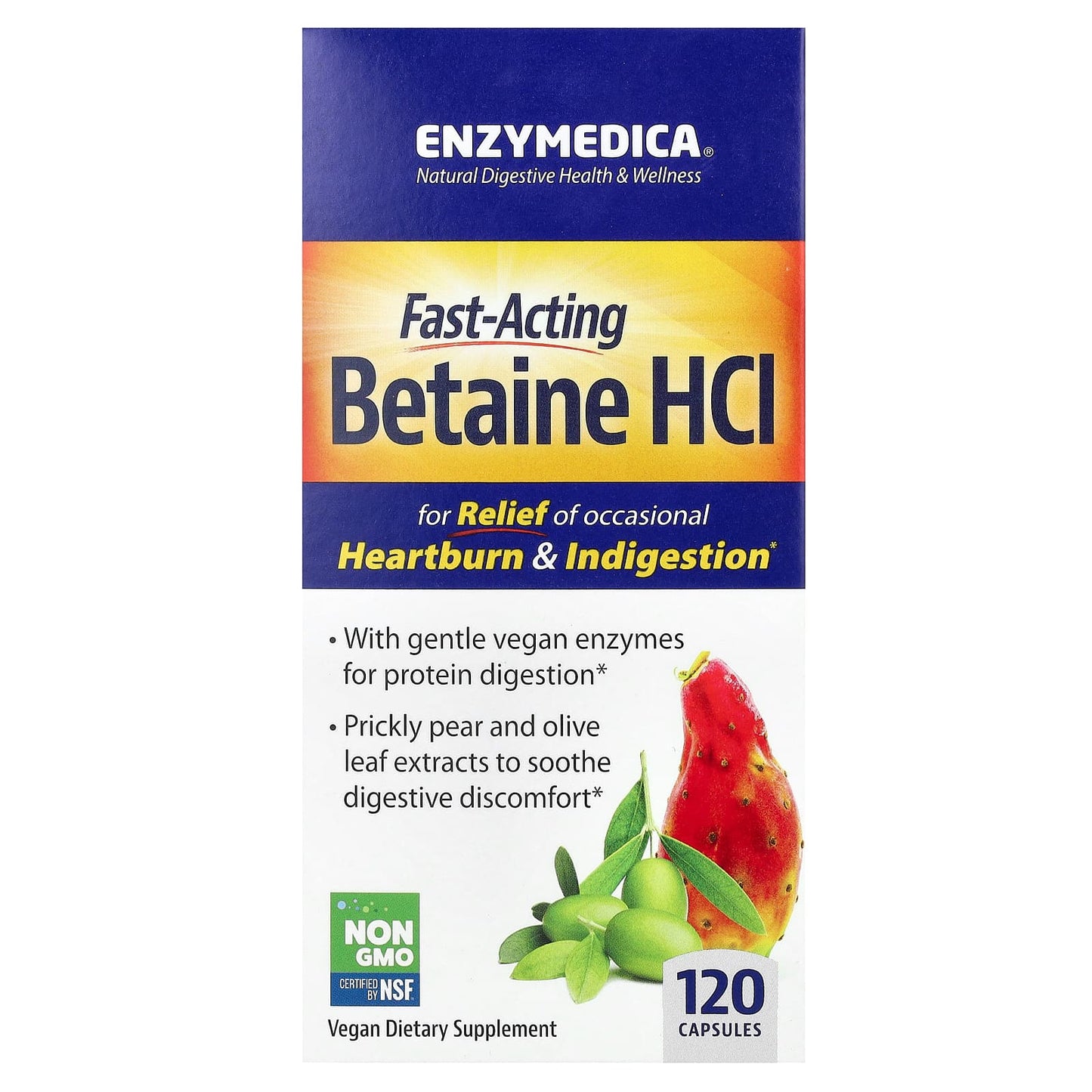Betaine HCl Supplement by Enzymedica for Digestive Relief - Image 1