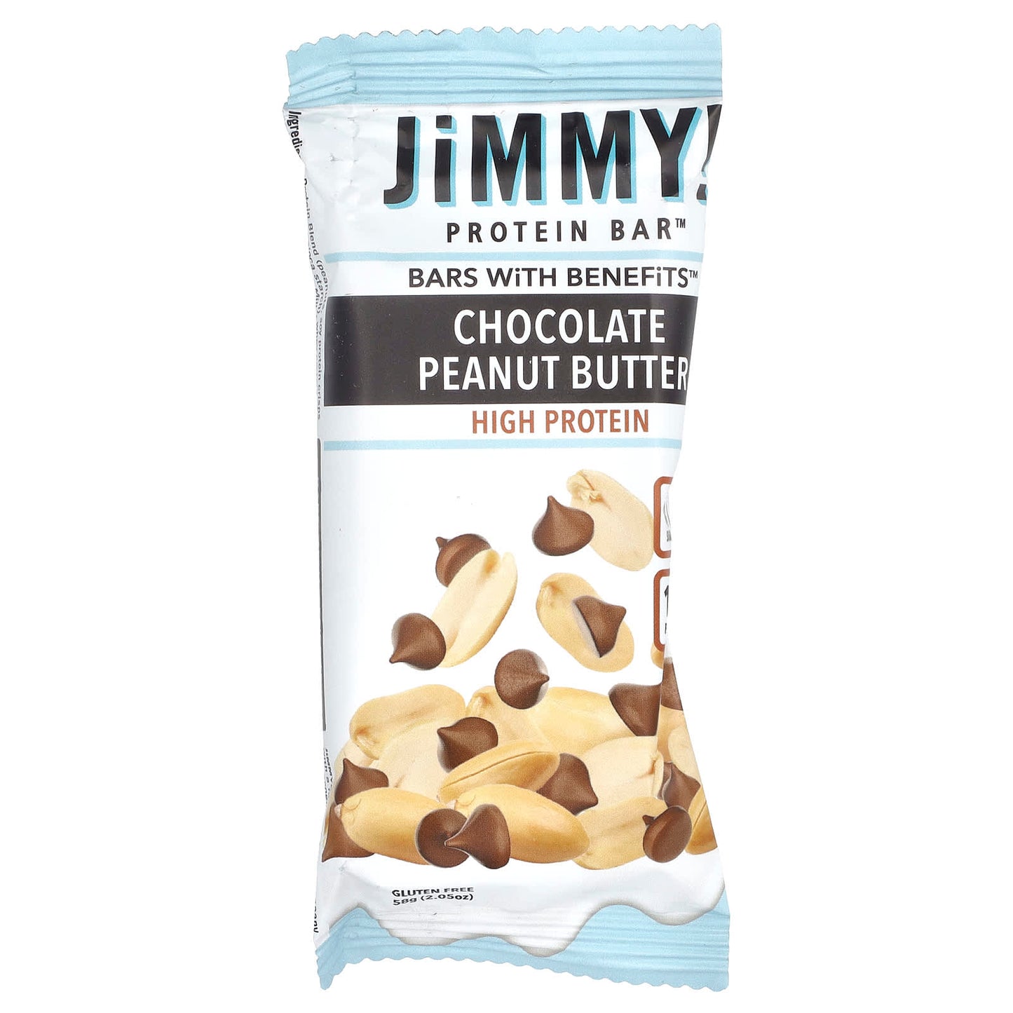 JiMMY!, Bars with Benefits, Protein Bar, Chocolate Peanut Butter, 12 Bars, 2.05 oz (58 g) Each