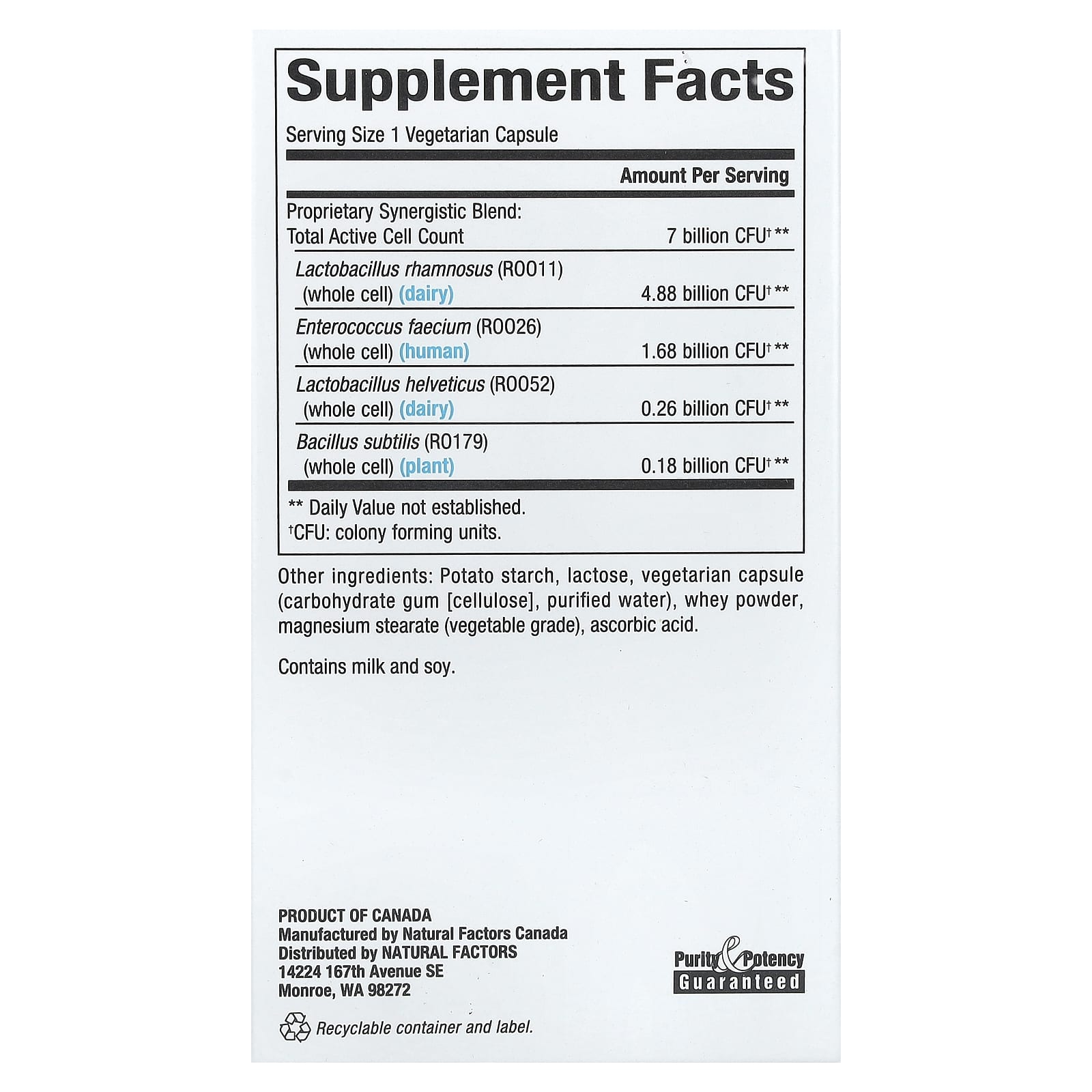 Natural Factors, ReliefBiotic™ IB, 7 Billion, 30 Vegetarian Capsules - Image 2