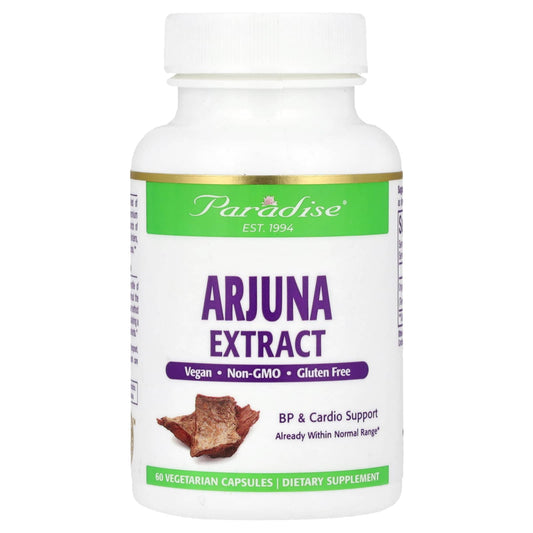 Paradise Herbs, Arjuna Extract, 60 Vegetarian Capsules (250 mg per Capsule) - Image 1