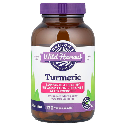 Oregon's Wild Harvest, Turmeric, 120 Vegan Capsules - Image 1