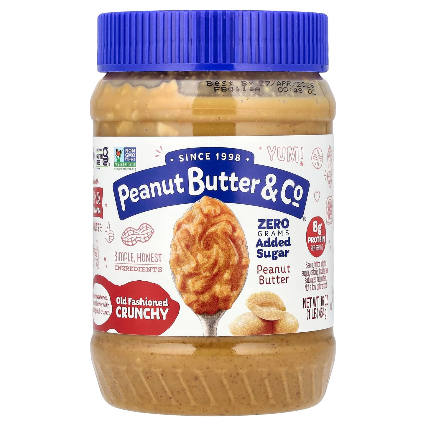 Peanut Butter & Co., Old Fashioned Crunchy, Peanut Butter, 16 oz (454 g) - Image 1