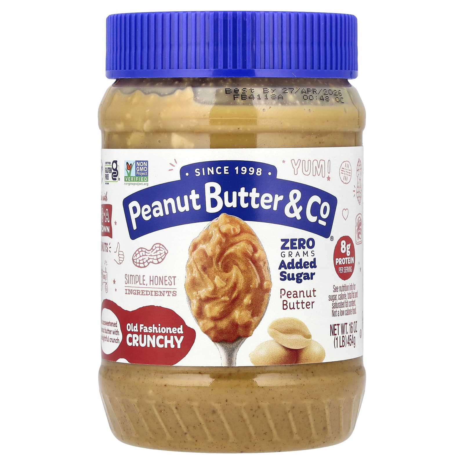 Peanut Butter & Co., Old Fashioned Crunchy, Peanut Butter, 16 oz (454 g) - Image 1