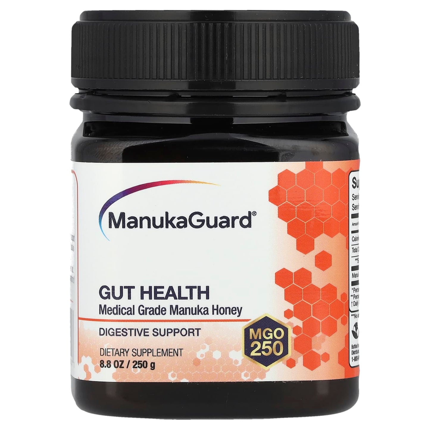 ManukaGuard, Medical Grade Manuka Honey, Gut Health, MGO 250, 8.8 oz (250 g) - Image 1