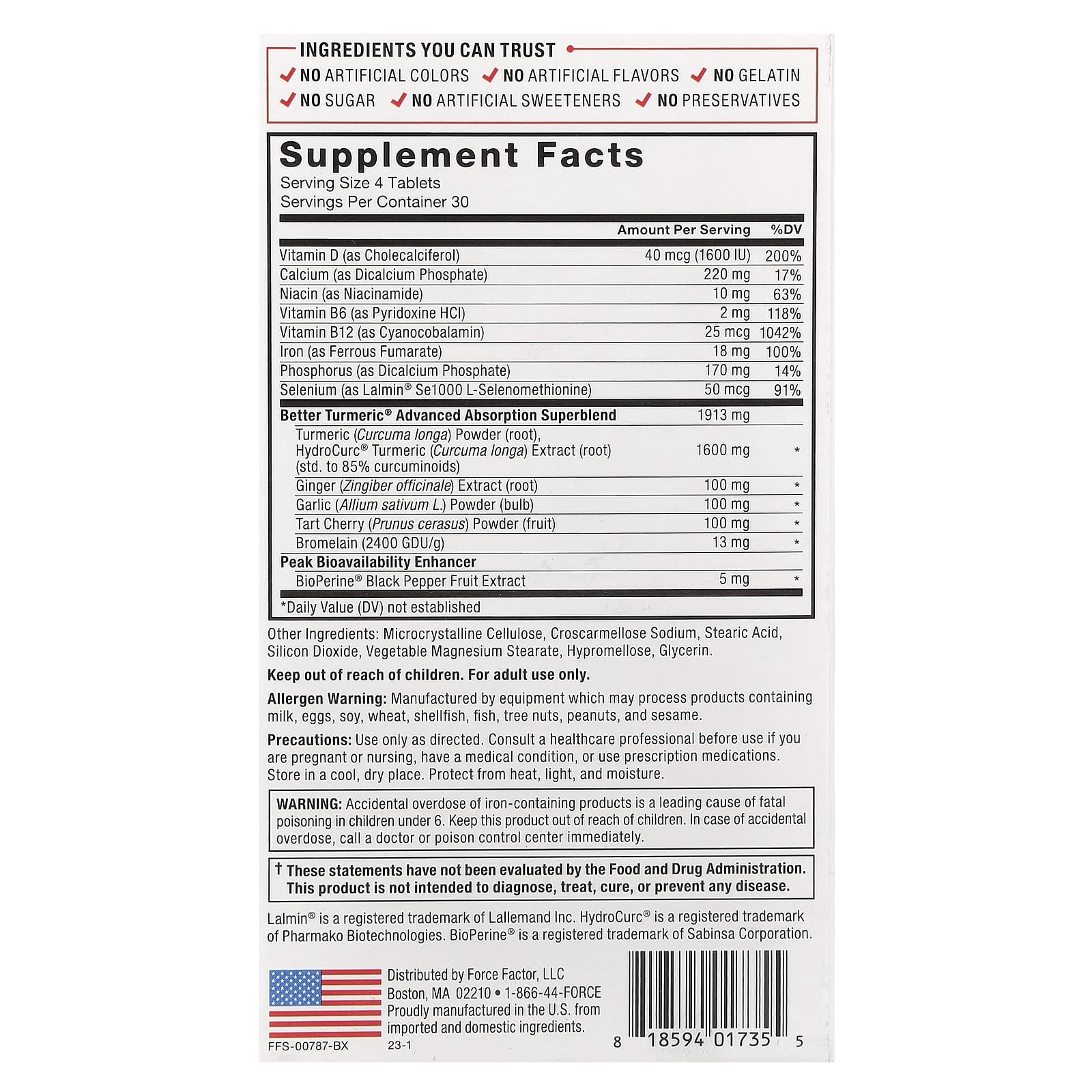 Force Factor Turmeric Supplement for Joint Health & Inflammation Relief - Image 2