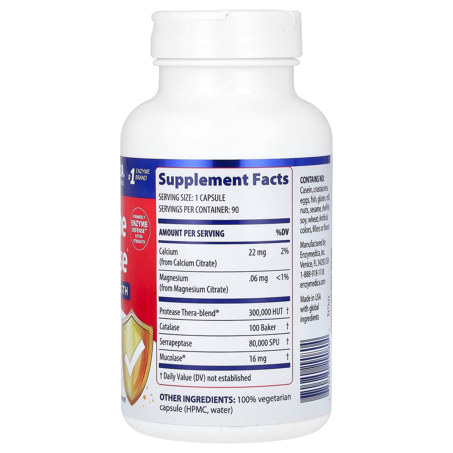 Enzymedica Immune Defense Extra Strength Digestive Support 90 Capsules - Image 2