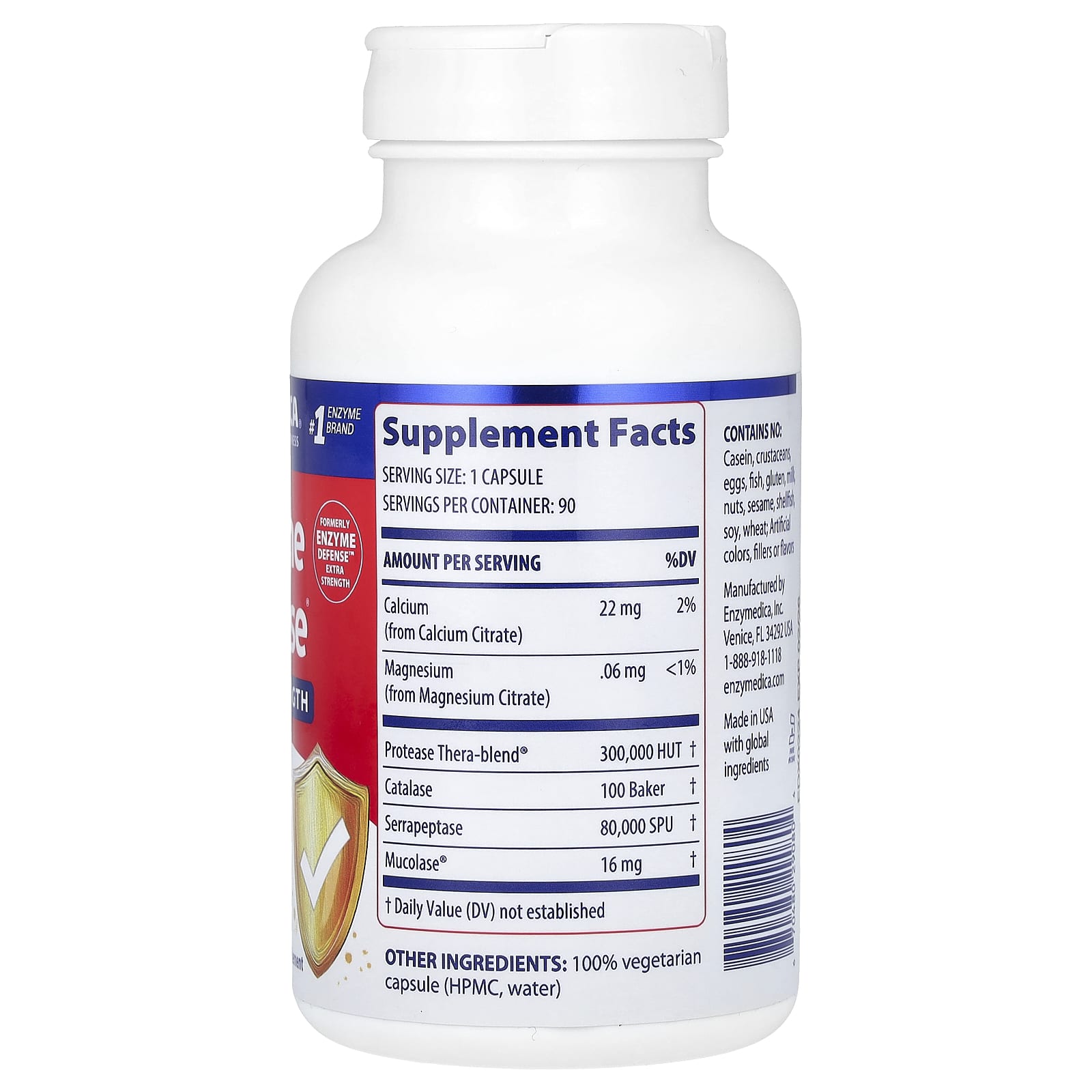 Enzymedica Immune Defense Extra Strength Digestive Support 90 Capsules - Image 2