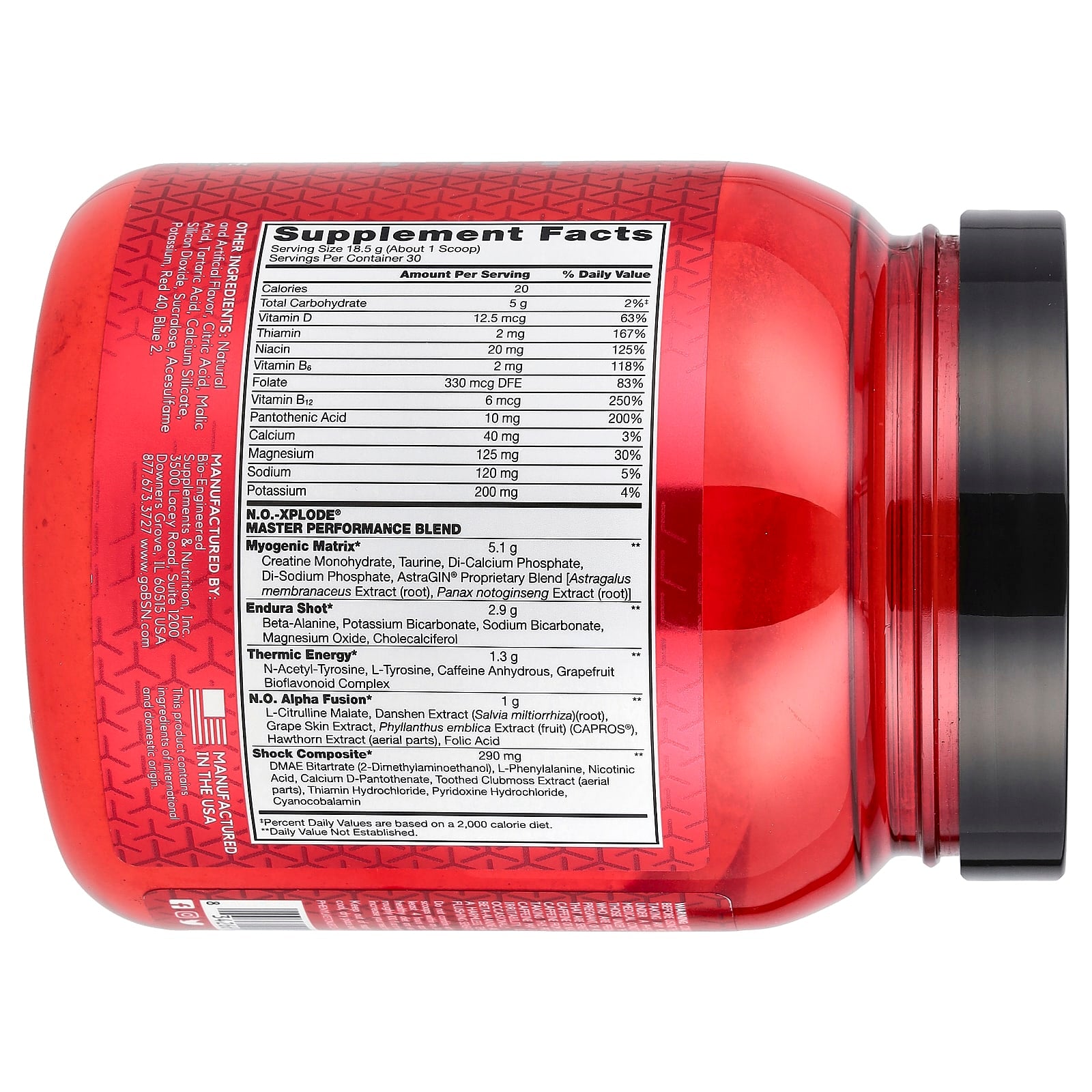 BSN N.O.-Xplode Pre-Workout Powder, Grape, 1.22 lbs - Image 2