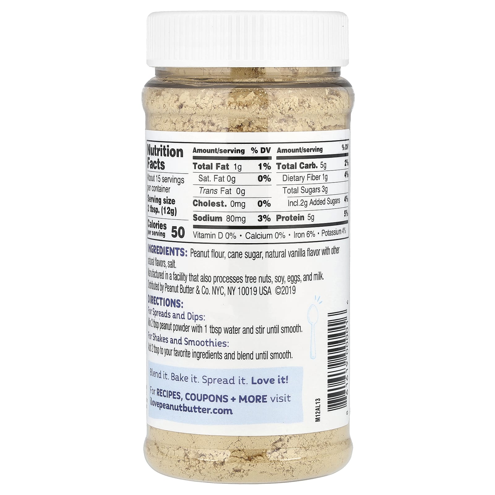 Peanut Butter & Co., Peanut Powder, Vanilla, 6.5 oz (184 g) - Image 2