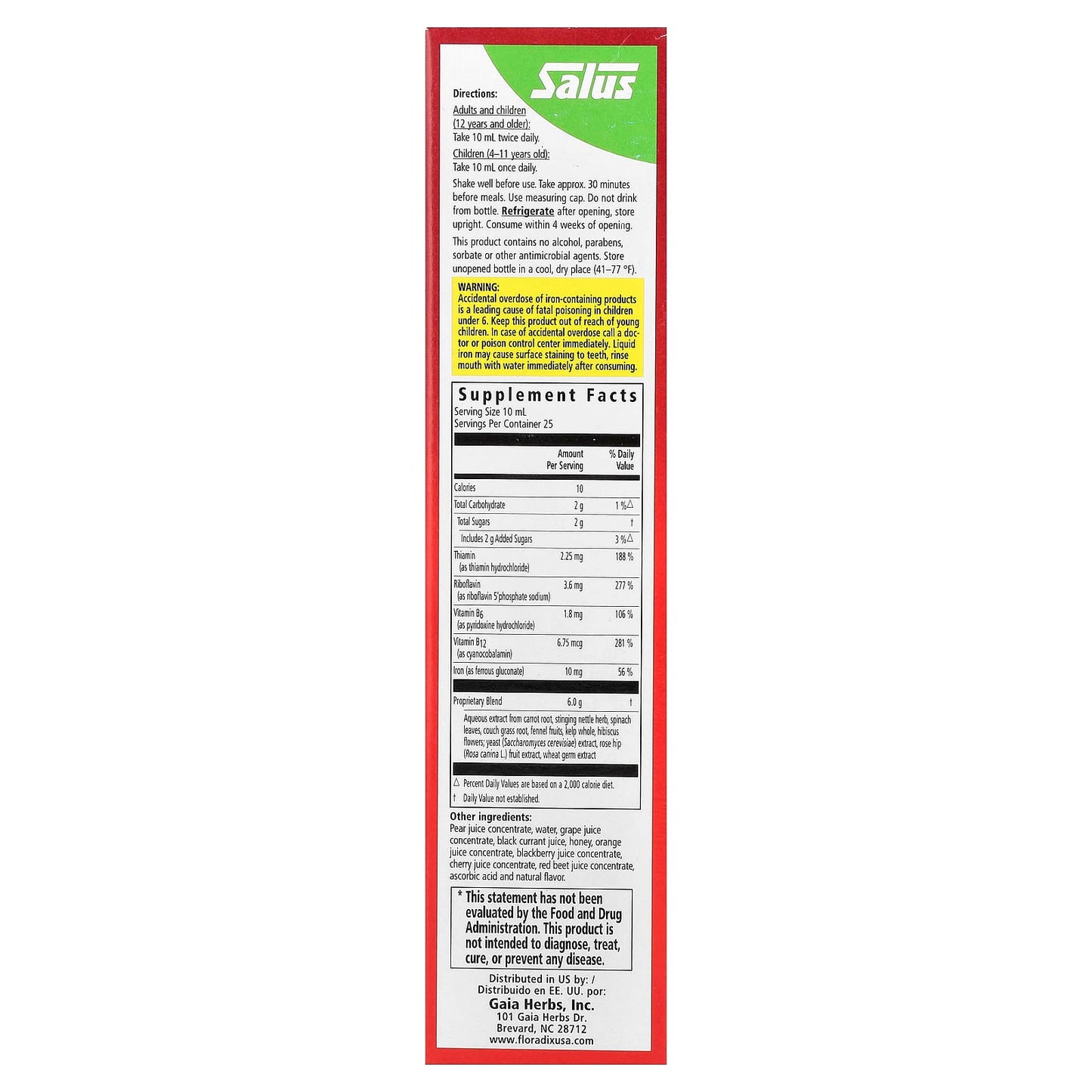 Natural Liquid Iron Supplement with Herbs | Floradix - Image 2