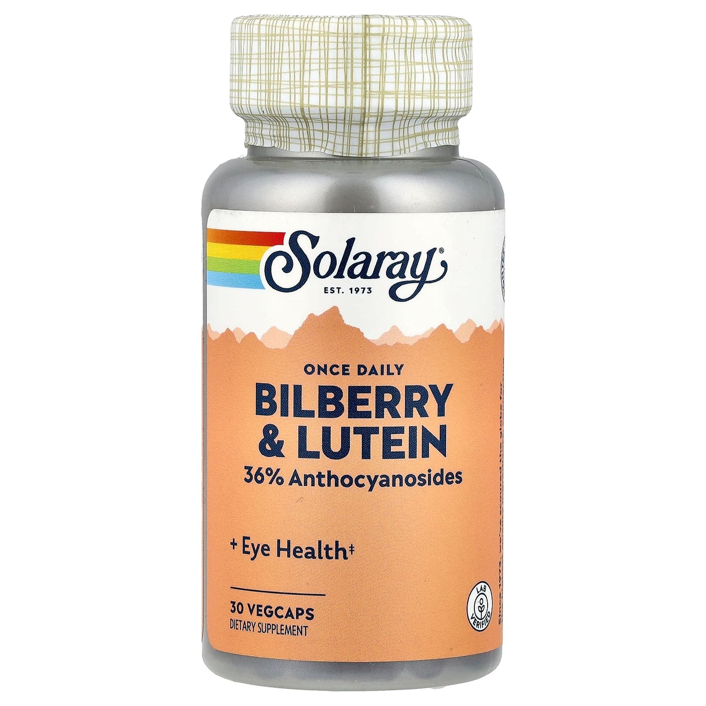 Solaray, Once Daily Bilberry & Lutein, 30 VegCaps - Image 1
