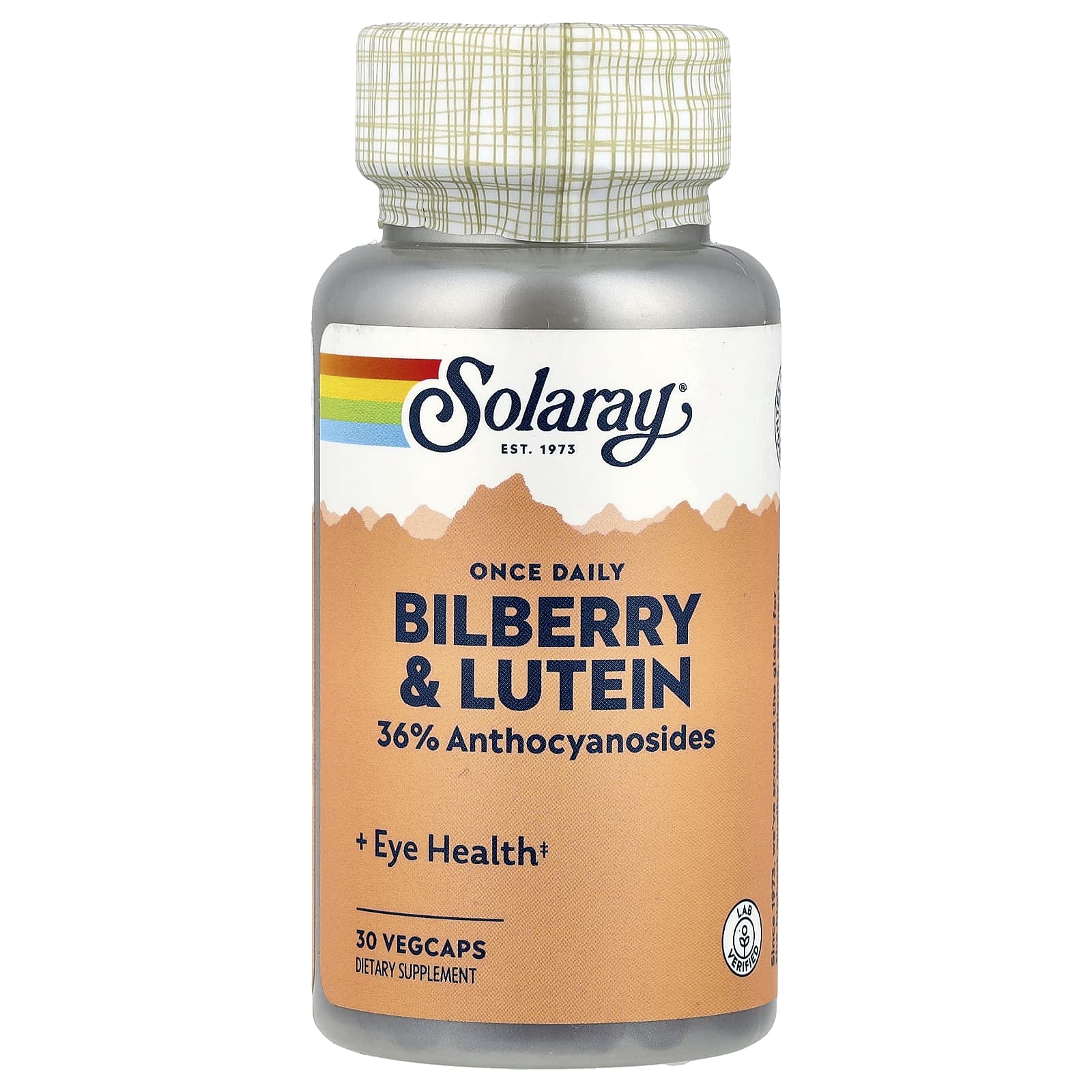 Solaray, Once Daily Bilberry & Lutein, 30 VegCaps - Image 1