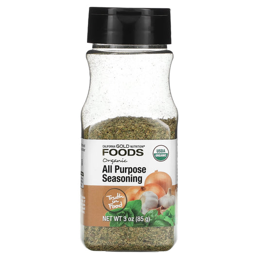 California Gold Nutrition Organic All Purpose Seasoning, 3 oz (85g) - Image 1