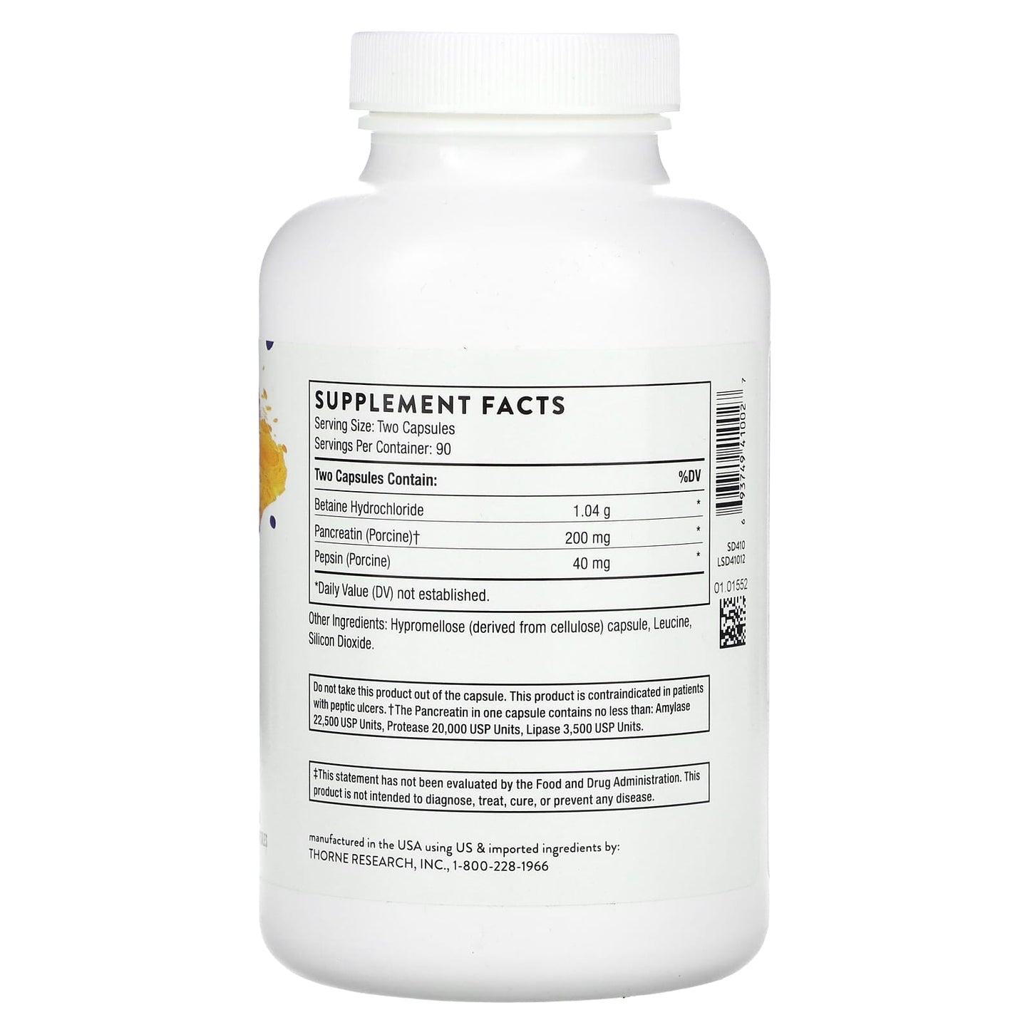 Thorne, Multi Enzyme, 180 Capsules - Image 2