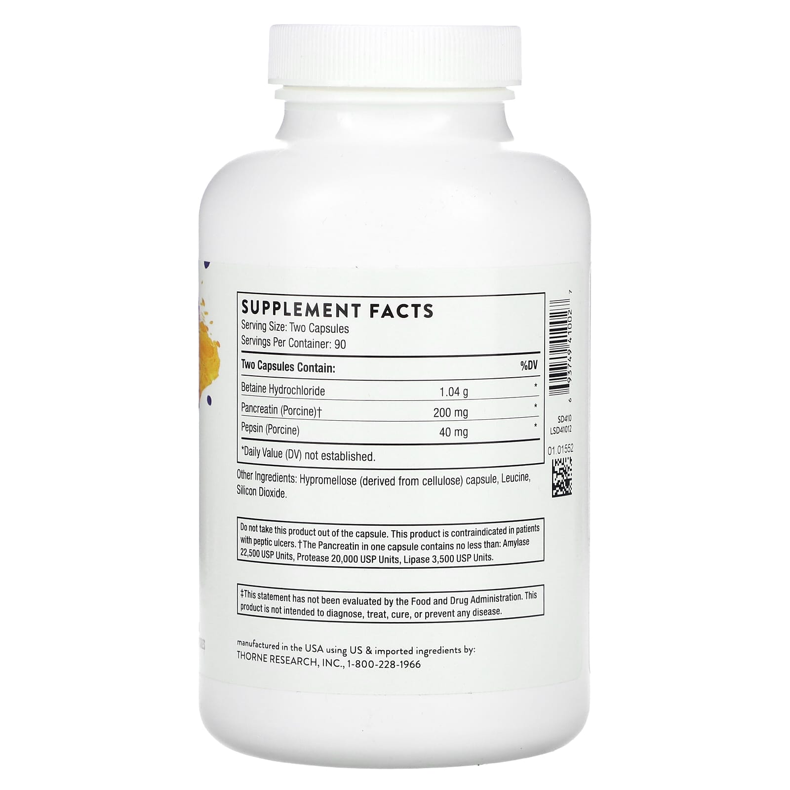 Thorne, Multi Enzyme, 180 Capsules - Image 2