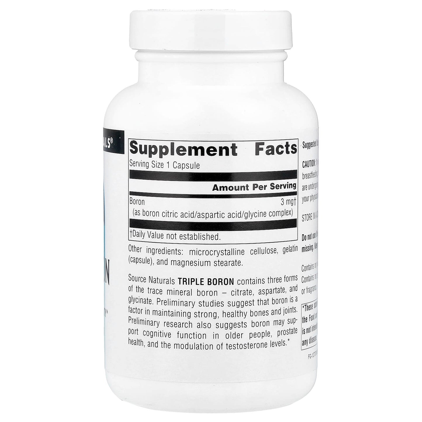 Source Naturals, Triple Boron, 3 mg, 200 Capsules - Image 2