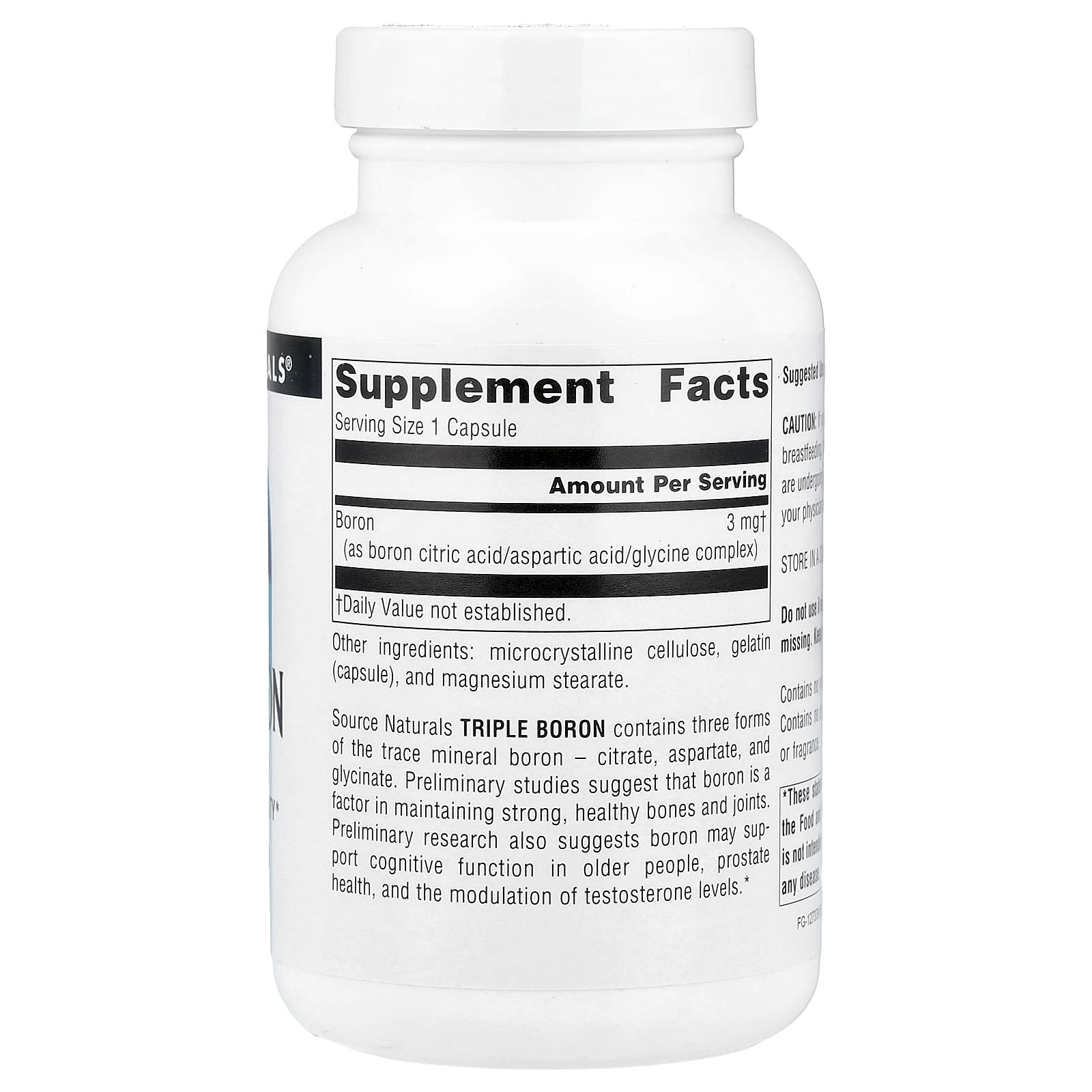 Source Naturals, Triple Boron, 3 mg, 200 Capsules - Image 2