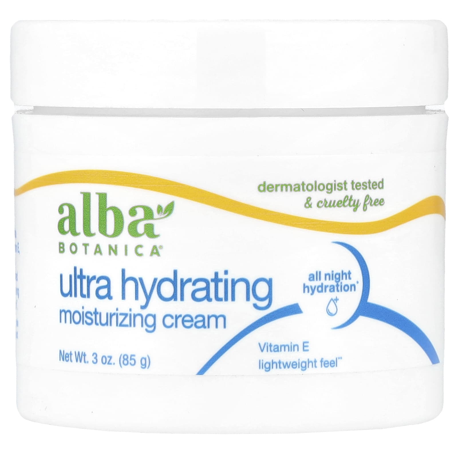 Fragrance-Free Ultra Hydrating Moisturizing Cream by Alba Botanica, 3 oz - Image 1