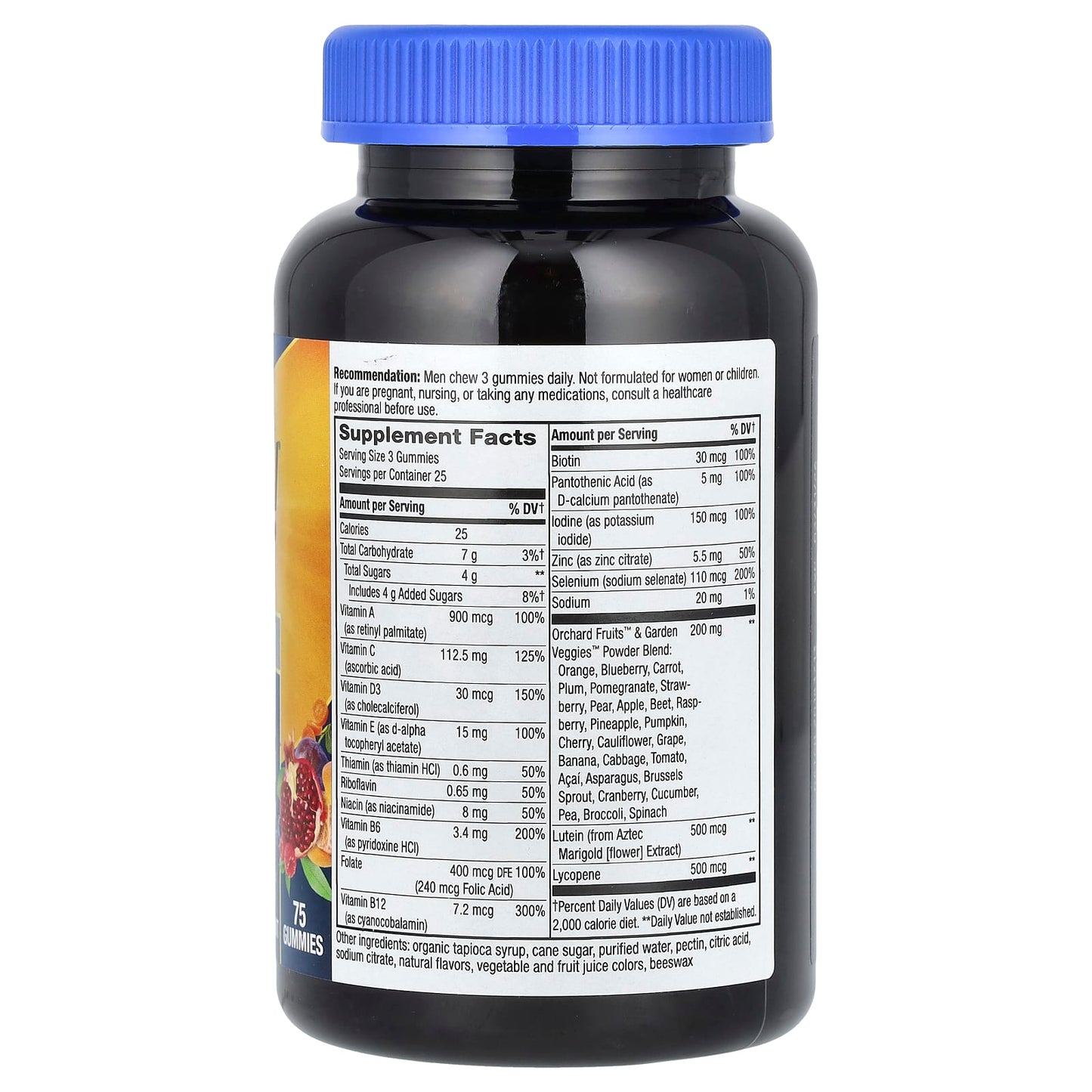 Nature's Way, Alive!® Men's 50+ Premium Gummy Multivitamin, Orange, Grape & Cherry, 75 Gummies - Image 2