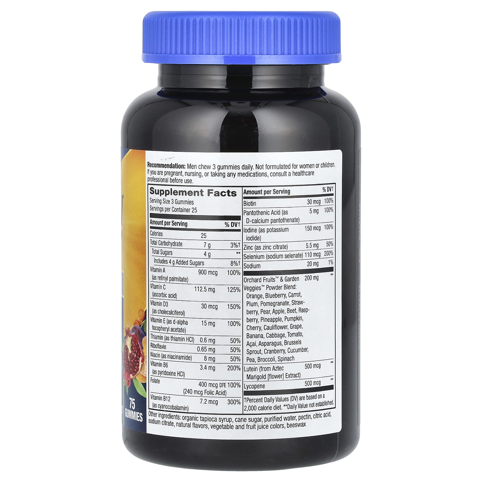 Nature's Way, Alive!® Men's 50+ Premium Gummy Multivitamin, Orange, Grape & Cherry, 75 Gummies - Image 2