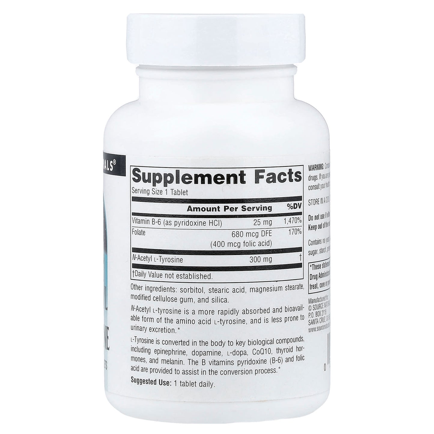 Source Naturals, N-Acetyl L-Tyrosine, 120 Tablets