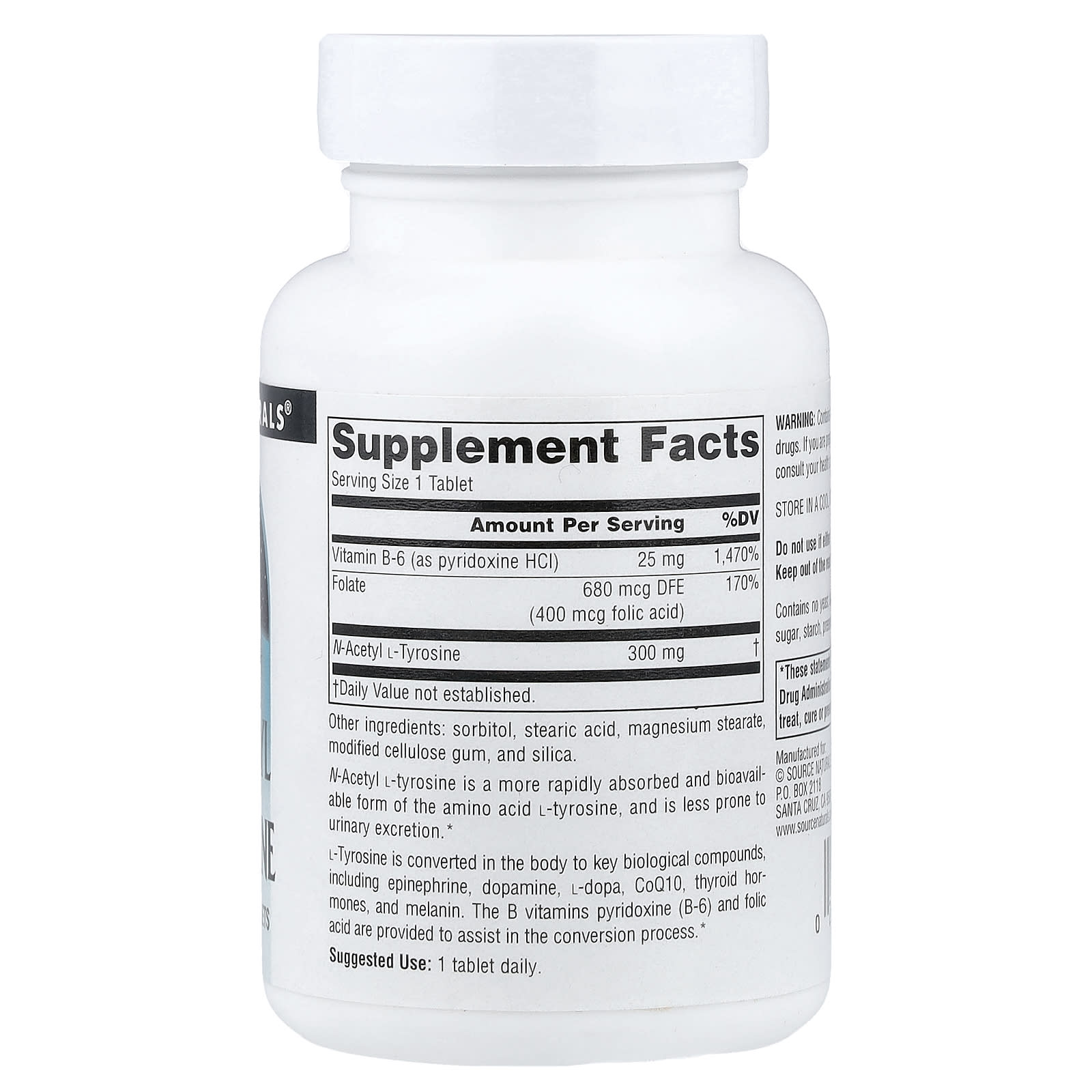 Source Naturals, N-Acetyl L-Tyrosine, 120 Tablets
